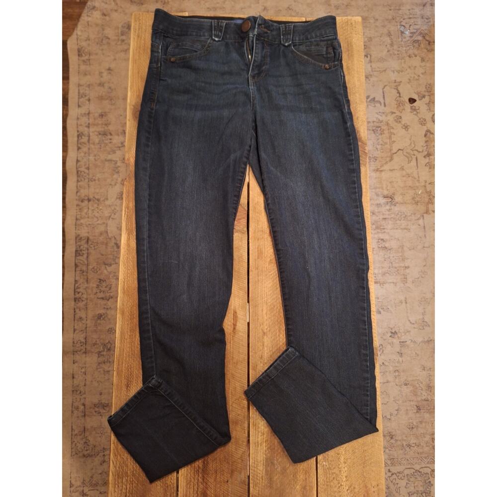 Democracy Women's Blue Jeans Ab Technology Sz 4 Dark Wash